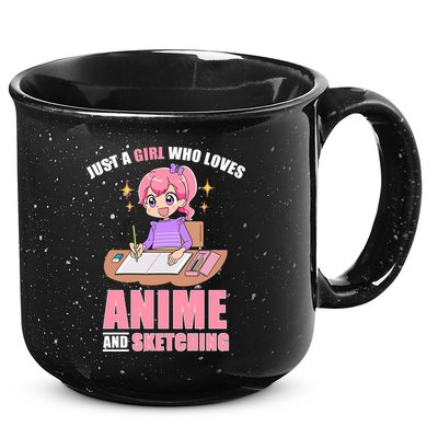 Just A Girl Who Loves Anime And Sketching 15oz Campfire Ceramic Mug