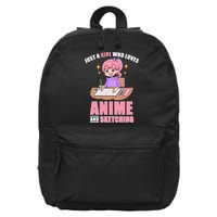Just A Girl Who Loves Anime And Sketching 16 in Basic Backpack