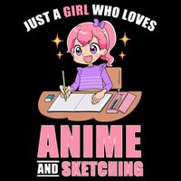 Just A Girl Who Loves Anime And Sketching 16 in Basic Backpack