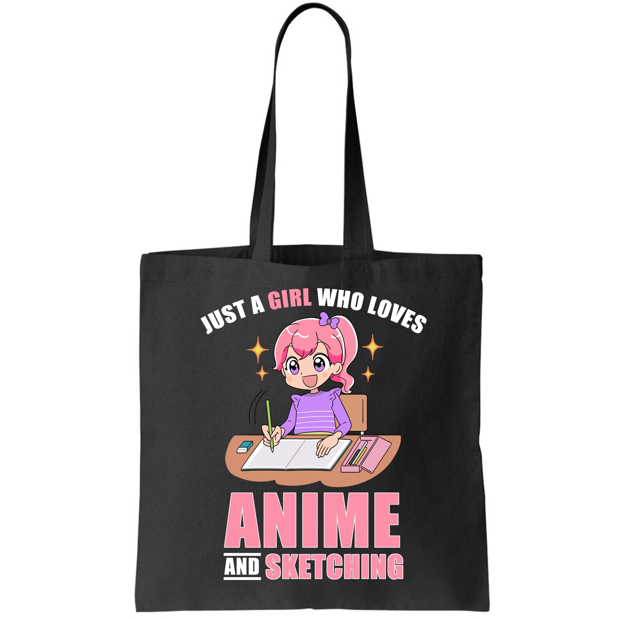 Just A Girl Who Loves Anime And Sketching Bag