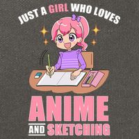 Just A Girl Who Loves Anime And Sketching Cotton Canvas Backpack