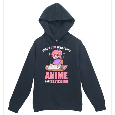 Just A Girl Who Loves Anime And Sketching Urban Pullover Hoodie