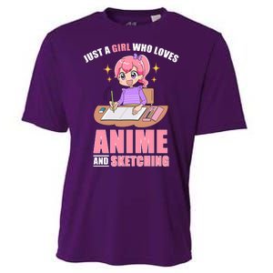 Just A Girl Who Loves Anime And Sketching Cooling Performance Crew T-Shirt