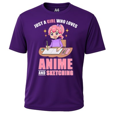 Just A Girl Who Loves Anime And Sketching Cooling Performance Crew T-Shirt