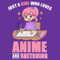 Just A Girl Who Loves Anime And Sketching Cooling Performance Crew T-Shirt