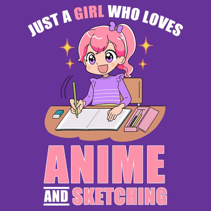 Just A Girl Who Loves Anime And Sketching Cooling Performance Crew T-Shirt