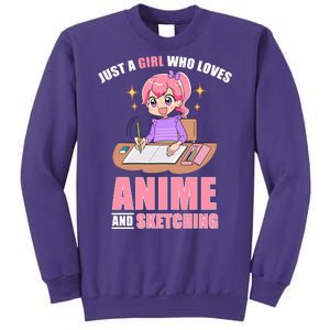 Just A Girl Who Loves Anime And Sketching Sweatshirt