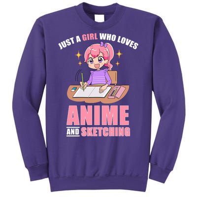 Just A Girl Who Loves Anime And Sketching Sweatshirt