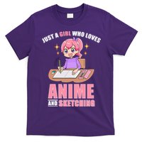 Just A Girl Who Loves Anime And Sketching T-Shirt