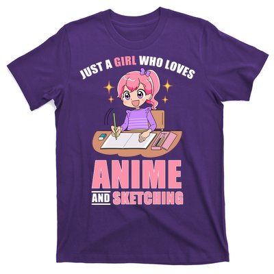 Just A Girl Who Loves Anime And Sketching T-Shirt