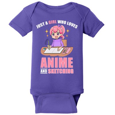 Just A Girl Who Loves Anime And Sketching Baby Bodysuit