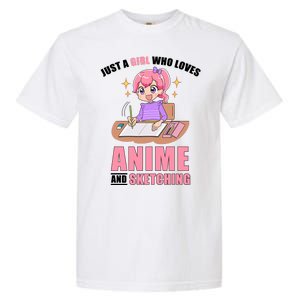 Just A Girl Who Loves Anime And Sketching Garment-Dyed Heavyweight T-Shirt