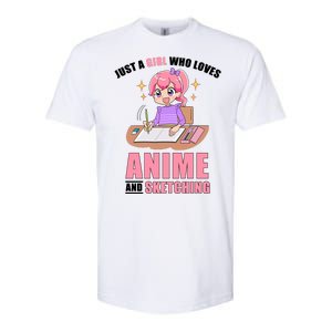 Just A Girl Who Loves Anime And Sketching Softstyle CVC T-Shirt