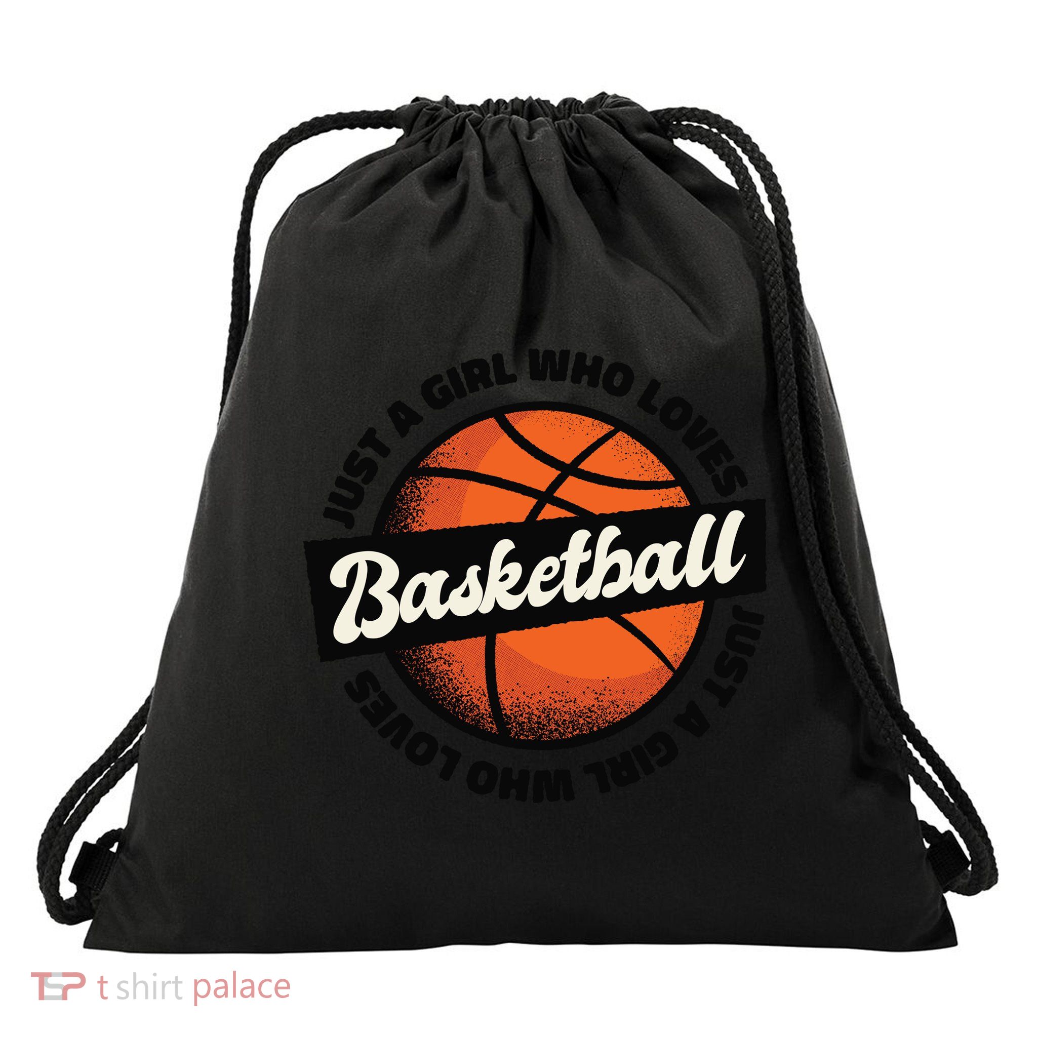 Just A Girl Who Loves Basketball Drawstring Bag