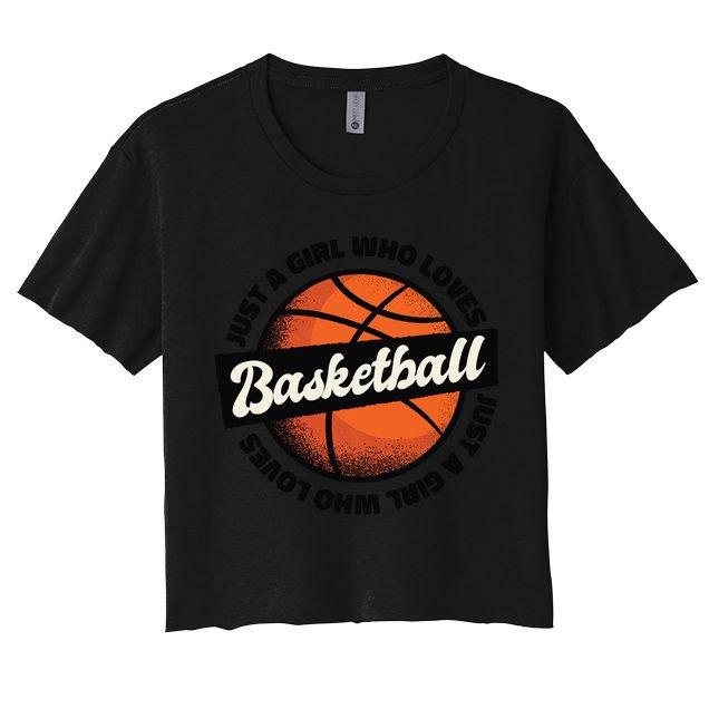 Just A Girl Who Loves Basketball Crop Top