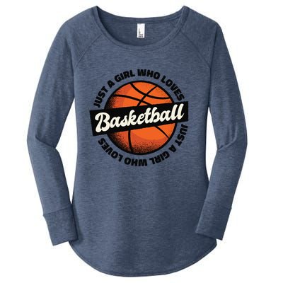 Just A Girl Who Loves Basketball Women's Perfect Tri Tunic Long Sleeve Shirt