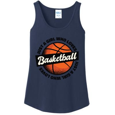 Just A Girl Who Loves Basketball Ladies Essential Tank