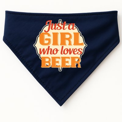 Just A Girl Who Loves Beer USA-Made Doggie Bandana
