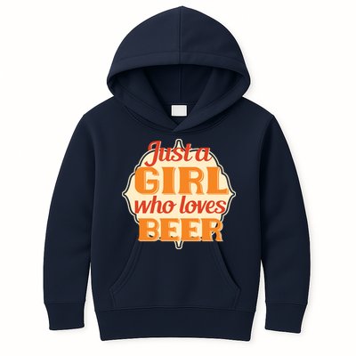 Just A Girl Who Loves Beer Kids Hoodie