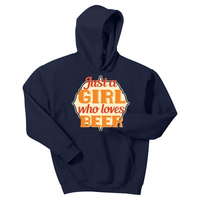 Just A Girl Who Loves Beer Kids Hoodie