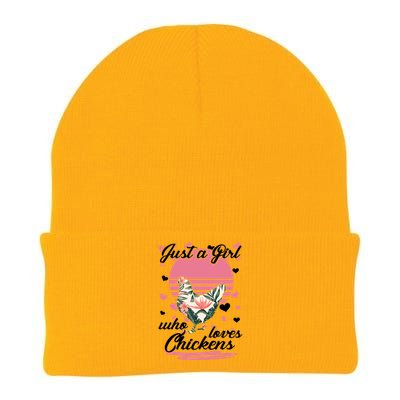 Just A Girl Who Loves Chickens Knit Cap Winter Beanie