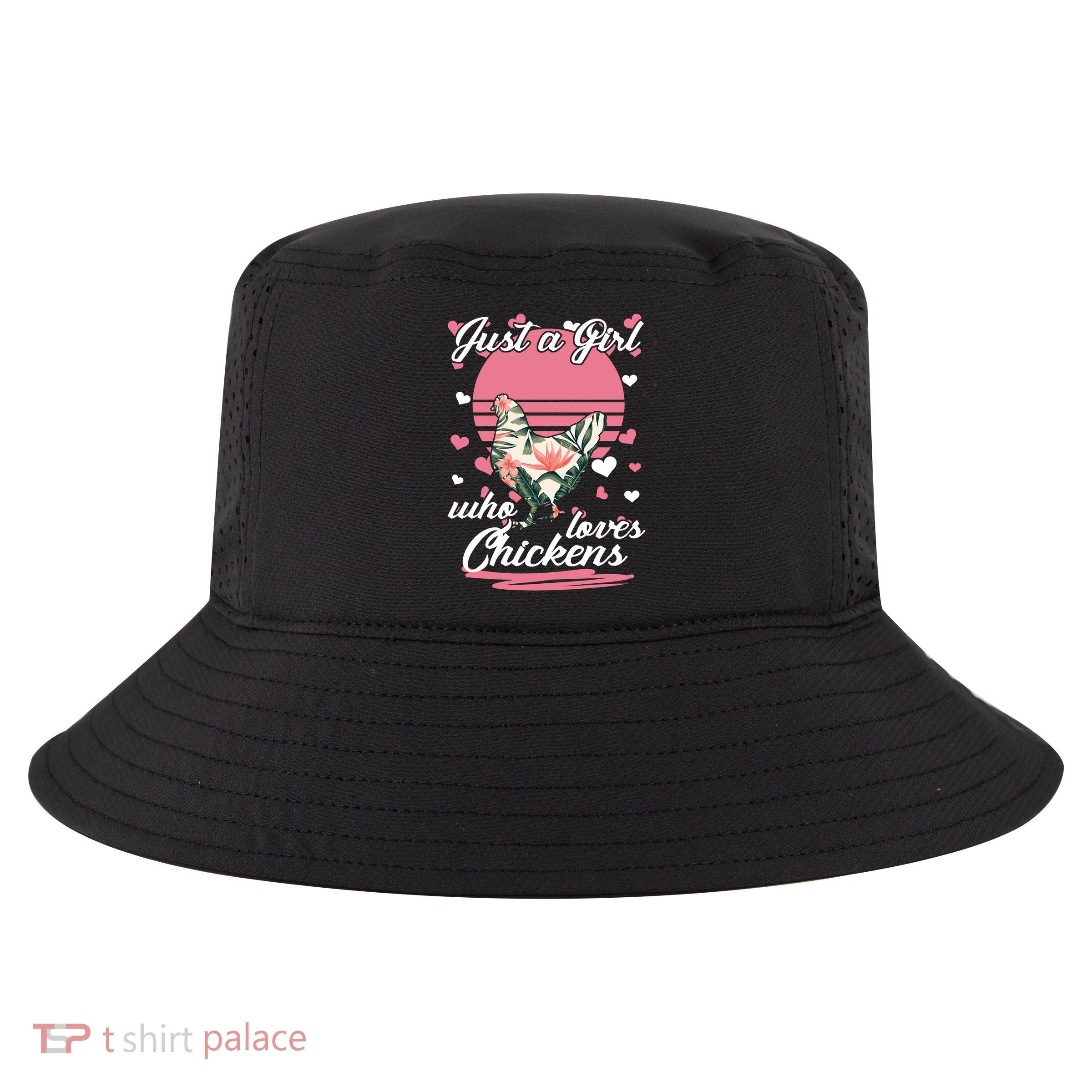 Just A Girl Who Loves Chickens Cool Comfort Performance Bucket Hat