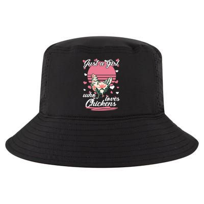 Just A Girl Who Loves Chickens Cool Comfort Performance Bucket Hat