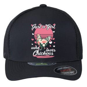 Just A Girl Who Loves Chickens Flexfit Unipanel Trucker Cap