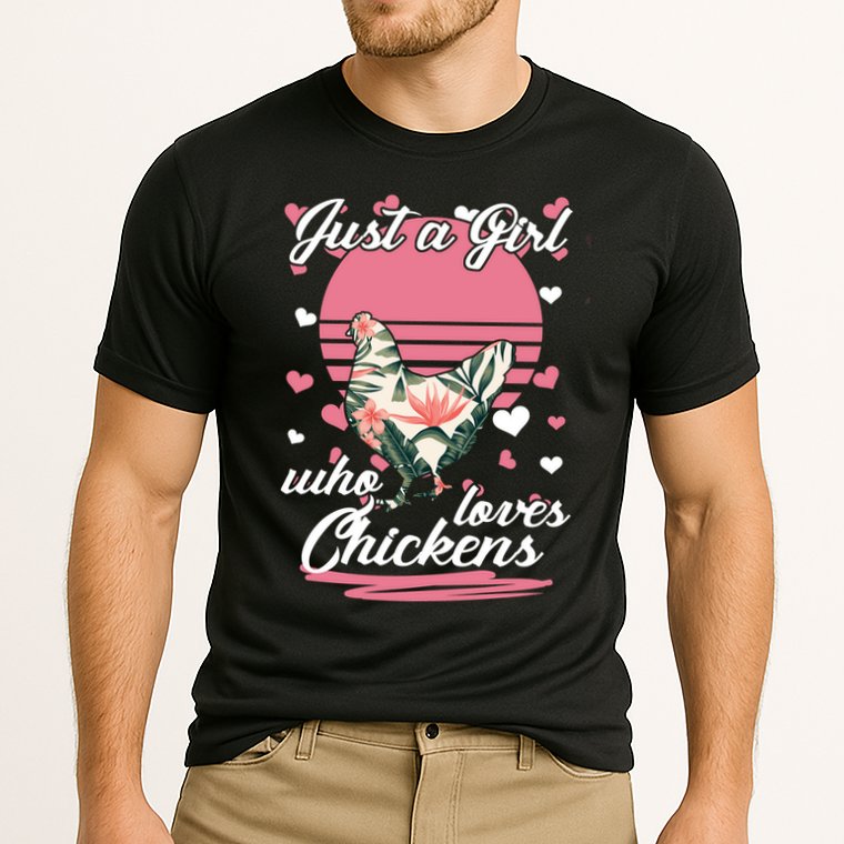 Just A Girl Who Loves Chickens Cooling Performance Crew T-Shirt