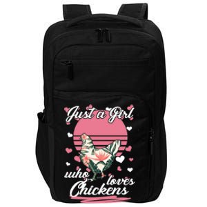 Just A Girl Who Loves Chickens Impact Tech Backpack