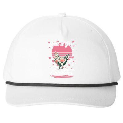 Just A Girl Who Loves Chickens Snapback Five-Panel Rope Hat