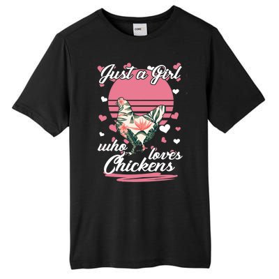 Just A Girl Who Loves Chickens Tall Fusion ChromaSoft Performance T-Shirt