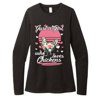 Just A Girl Who Loves Chickens Womens CVC Long Sleeve Shirt