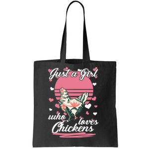 Just A Girl Who Loves Chickens Tote Bag