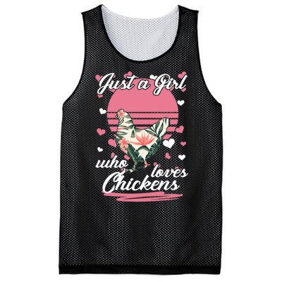 Just A Girl Who Loves Chickens Mesh Reversible Basketball Jersey Tank