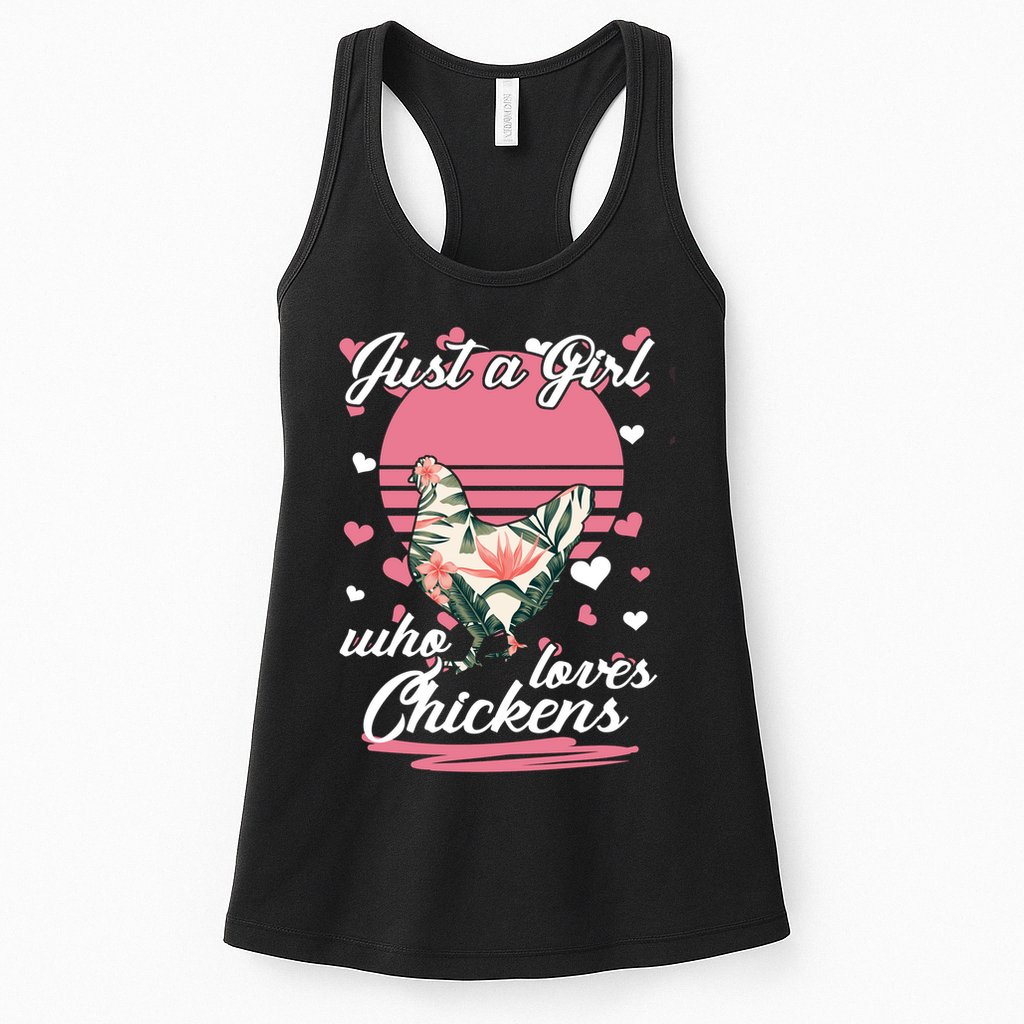 Just A Girl Who Loves Chickens Womens Tank Top