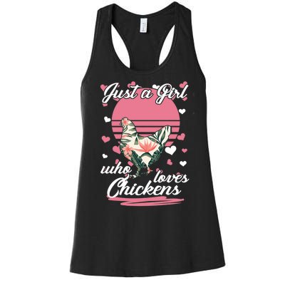 Just A Girl Who Loves Chickens Women's Racerback Tank