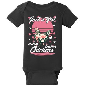 Just A Girl Who Loves Chickens Baby Bodysuit