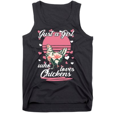 Just A Girl Who Loves Chickens Tank Top