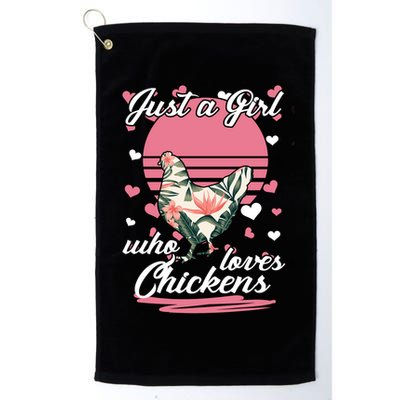 Just A Girl Who Loves Chickens Golf Towel