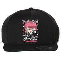 Just A Girl Who Loves Chickens Wool Snapback Cap