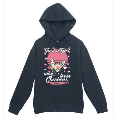 Just A Girl Who Loves Chickens Urban Pullover Hoodie