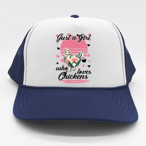 Just A Girl Who Loves Chickens Trucker Hat