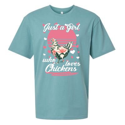 Just A Girl Who Loves Chickens Sueded Cloud Jersey T-Shirt