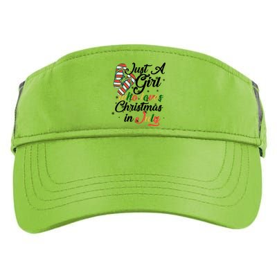 Just A Girl Who Loves Christmas In July Adult Drive Performance Visor