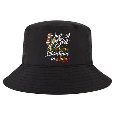 Just A Girl Who Loves Christmas In July Cool Comfort Performance Bucket Hat