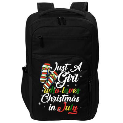 Just A Girl Who Loves Christmas In July Impact Tech Backpack