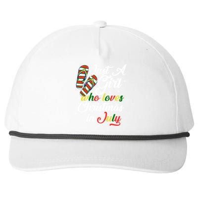 Just A Girl Who Loves Christmas In July Snapback Five-Panel Rope Hat