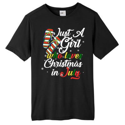 Just A Girl Who Loves Christmas In July Tall Fusion ChromaSoft Performance T-Shirt