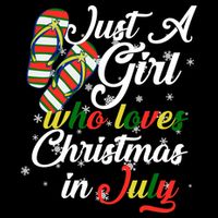 Just A Girl Who Loves Christmas In July Bucket Hat